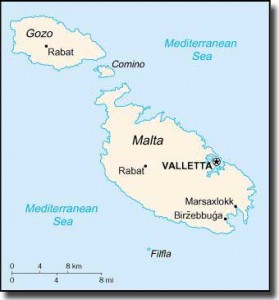 Map of Malta