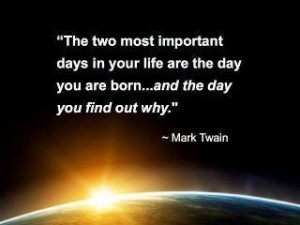 Mark Twain on finding your why