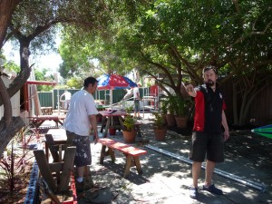 Paul Rushton preparing the venue as a Promotions & Events Manager in 2009