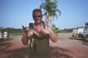 Tony holding a snake