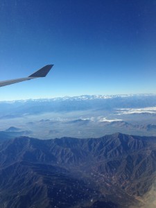 Flying over the spectacular Andes